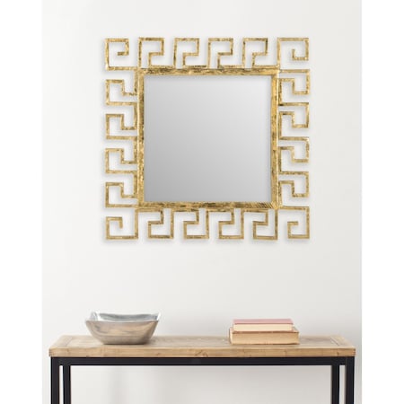 Safavieh Calliope Greek Key Mirror, Antique Gold MIR4034A